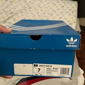 All black adidas swift run size 7 in kids
